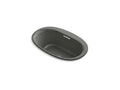 KOHLER K-5714-GHVB-58 Underscore 59-3/4" X 35-3/4" Drop-In Vibracoustic Bath With Heated Bubblemassage In Thunder Grey