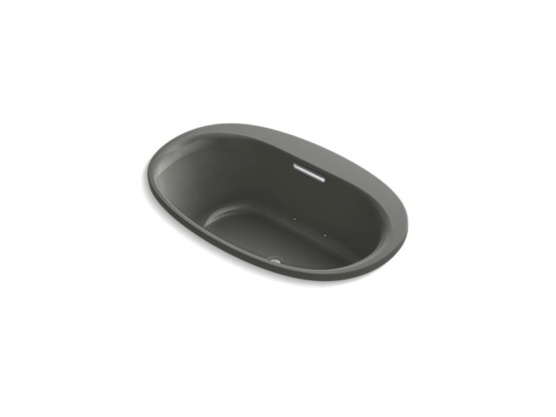 KOHLER K-5714-GHVB-58 Underscore 59-3/4" X 35-3/4" Drop-In Vibracoustic Bath With Heated Bubblemassage In Thunder Grey