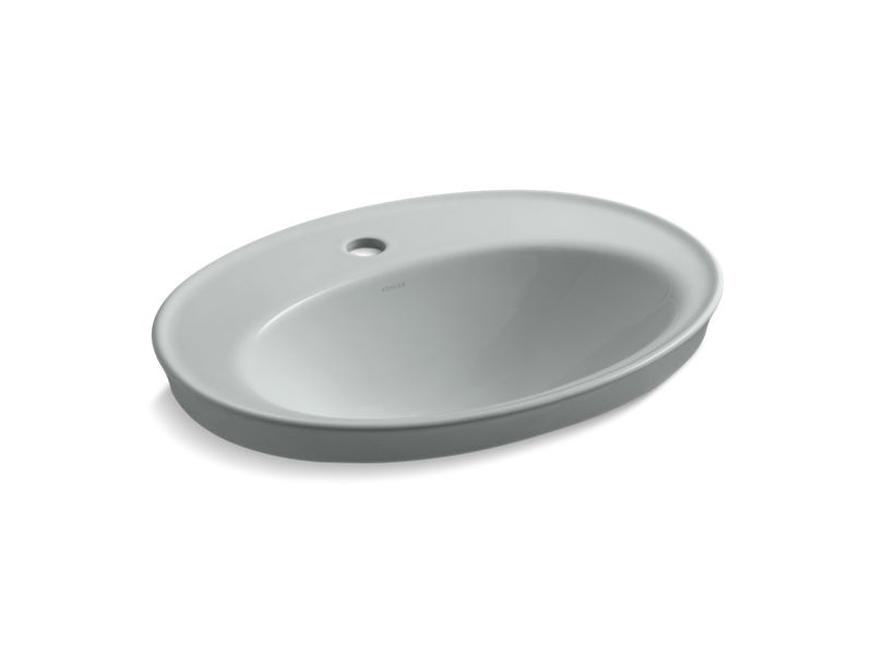 KOHLER K-2075-1-95 Serif Drop-in bathroom sink with single faucet hole