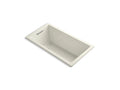 KOHLER K-1168-VBW-96 Underscore 60" X 32" Drop-In Vibracoustic Bath With Bask Heated Surface In Biscuit