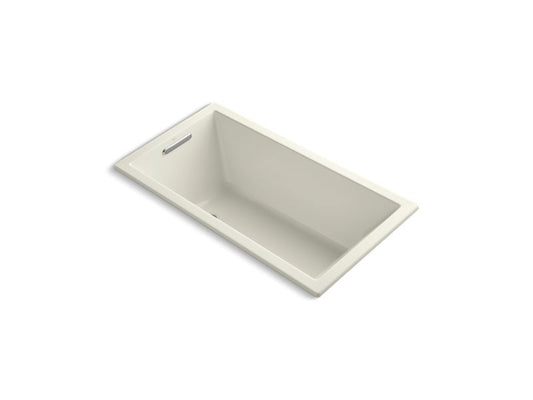 KOHLER K-1168-VBW-96 Underscore 60" X 32" Drop-In Vibracoustic Bath With Bask Heated Surface In Biscuit