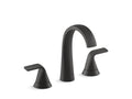 KOHLER K-R30579-4D-BL Cursiva Widespread Bathroom Sink Faucet, 1.2 Gpm - Matte Black