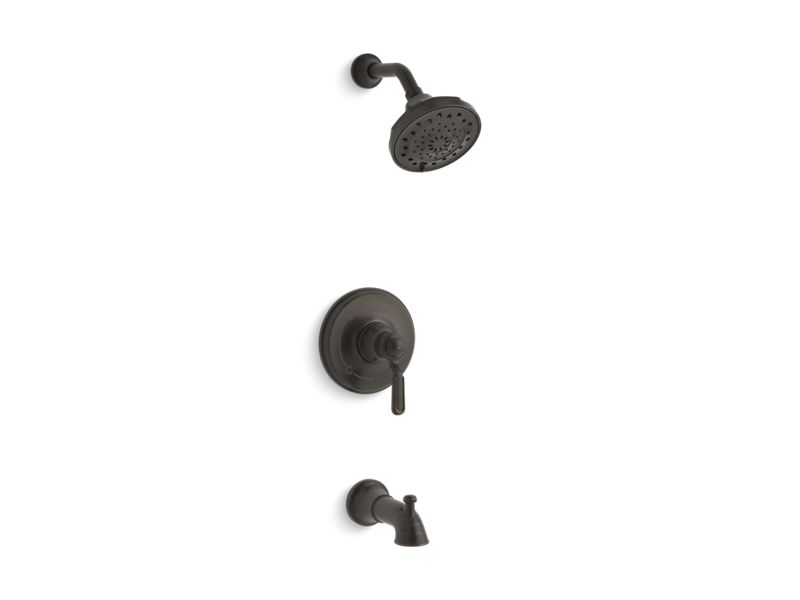 KOHLER K-R76258-4G-2BZ Worth Rite-Temp bath and shower trim with lever handle, 1.75 gpm In Oil-Rubbed Bronze