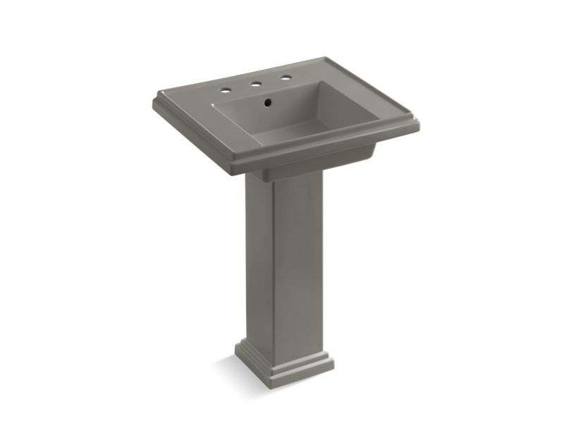 KOHLER Tresham K-2844-8-K4 Cashmere 24" square pedestal bathroom sink