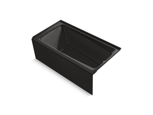 KOHLER K-26071-RA-7 Black Black Irvine 60" x 32" alcove bath, right drain