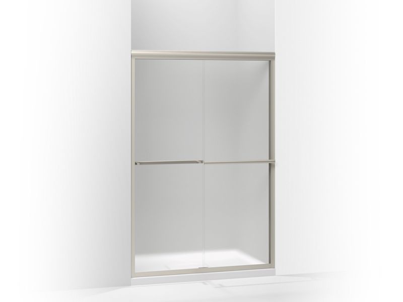 KOHLER K-709063-D3-MX Gradient Sliding shower door, 70-1/16" H x 42-5/8 - 47-5/8" W, with 1/4" thick Frosted glass