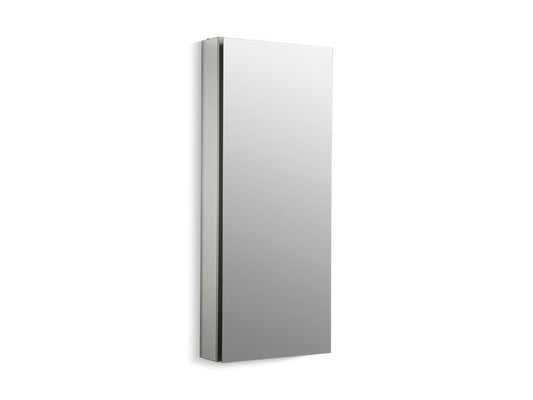 KOHLER K-2913-PG-SAA Satin Anodized Aluminum Catalan 15" W x 36-1/8" H aluminum single-door medicine cabinet with 107 degree hinge