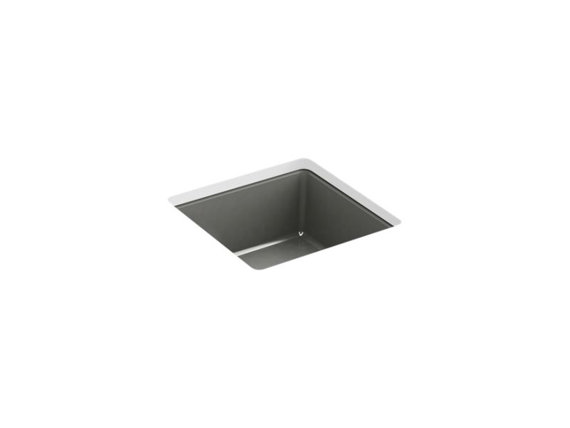 KOHLER K-8188-58 Thunder Grey Verticyl 13" square undermount bathroom sink