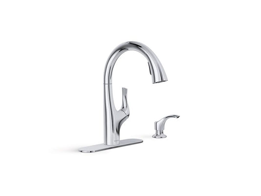KOHLER K-R27141-SD-CP Polished Chrome Avi Pull-out single-handle kitchen sink faucet