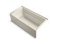 KOHLER K-1124-GHRA-47 Archer 72" x 36" integral apron Heated BubbleMassage air bath with right-hand drain