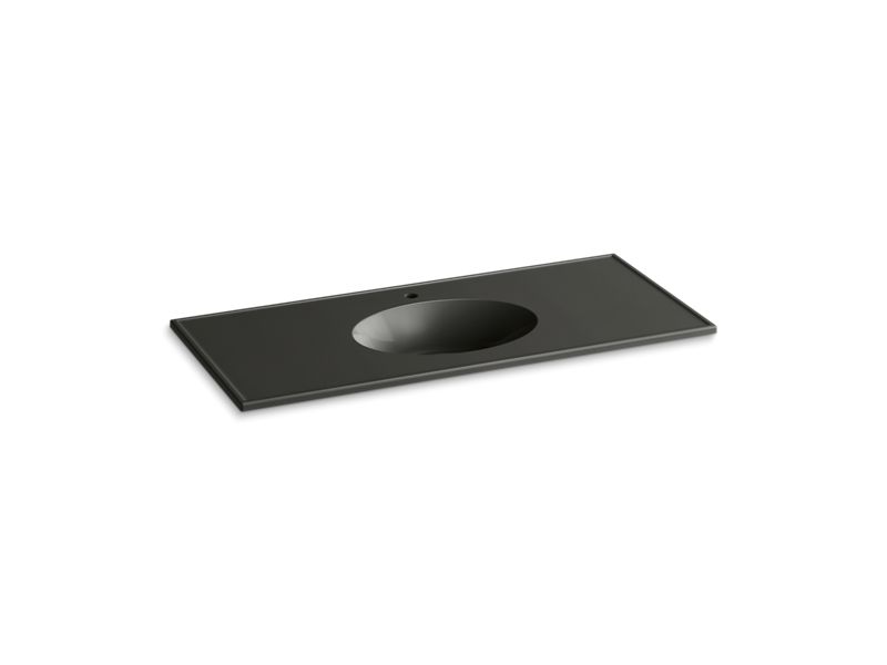 KOHLER Ceramic/Impressions K-2891-1-G88 Thunder Grey Impressions 49" Vitreous china vanity top with integrated oval sink