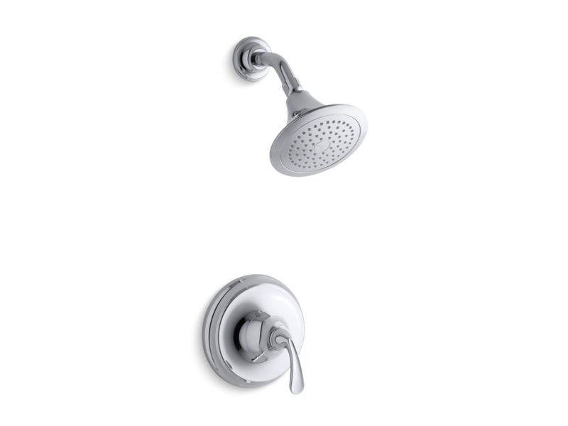 KOHLER K-TS10276-4-CP Polished Chrome Forte Sculpted Rite-Temp shower trim with 2.5 gpm showerhead