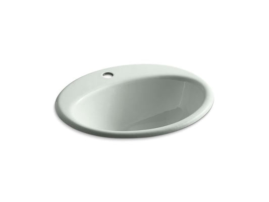KOHLER K-2905-1-FF Farmington Drop-in bathroom sink with single faucet hole