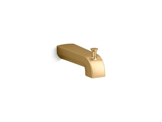 KOHLER K-97089-2MB Vibrant Brushed Moderne Brass Pitch Wall-mount diverter bath spout