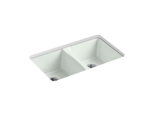 KOHLER K-5873-5U-FF Deerfield 33" x 22" x 9-5/8" Undermount double-equal kitchen sink