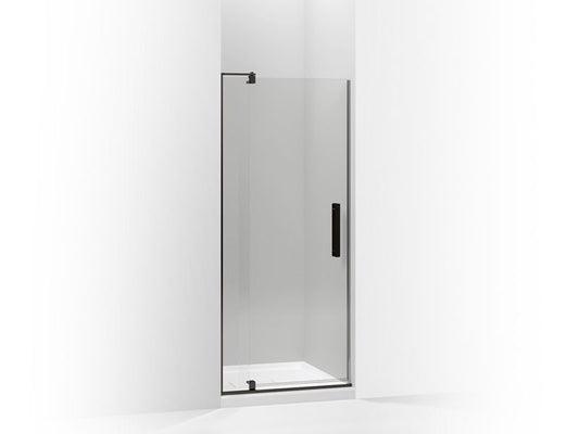 KOHLER K-707501-L-ABZ Anodized Dark Bronze Revel Pivot shower door, 70" H x 27-5/16 - 31-1/8" W, with 5/16" thick Crystal Clear glass