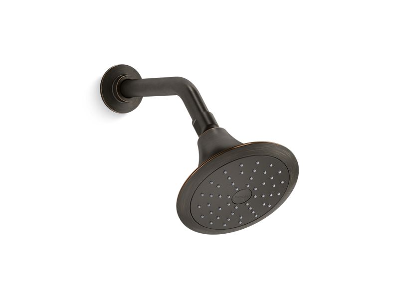KOHLER K-10282-AK-2BZ Oil-Rubbed Bronze Forte 2.5 gpm single-function showerhead with Katalyst air-induction technology