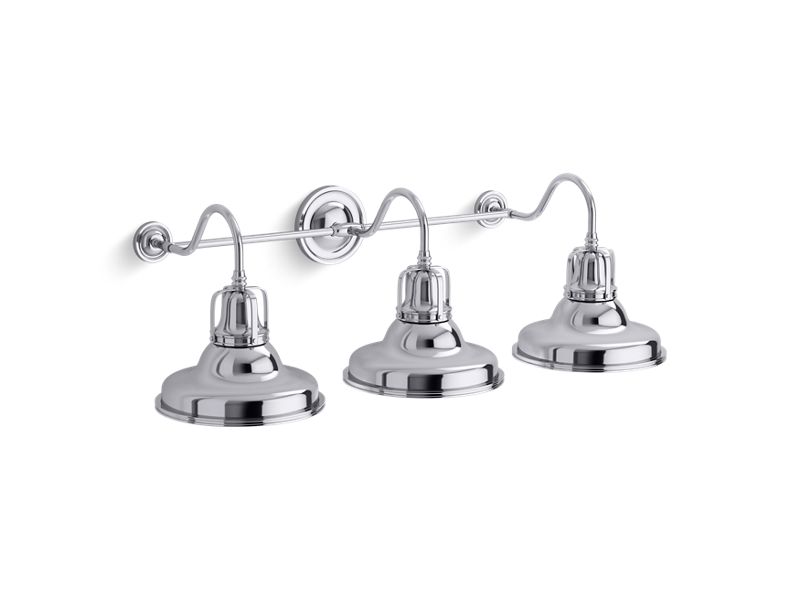 KOHLER K-32287-SC03-CPL Hauksbee Three-Light Sconce In Polished Chrome