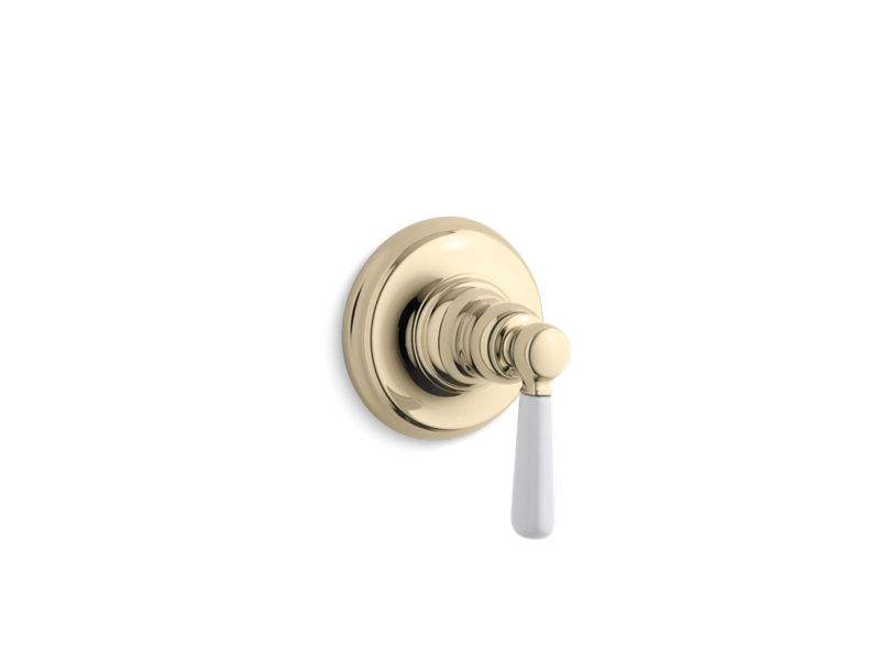 KOHLER K-T10596-4P-AF Vibrant French Gold Bancroft Valve trim with ceramic lever handle for volume control valve, requires valve