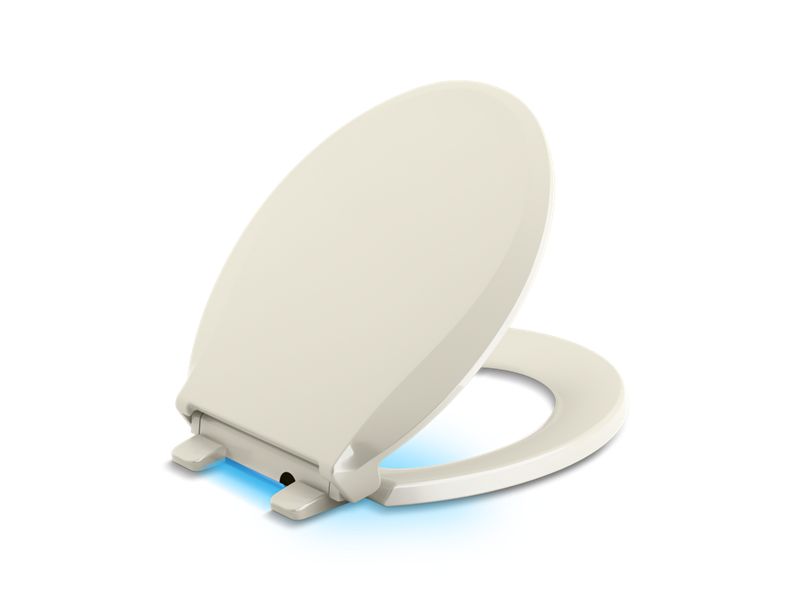 KOHLER K-75758-96 Cachet Nightlight Quiet-Close Round-front toilet seat