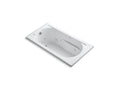 KOHLER K-1357-W1-0 Devonshire 60" x 32" drop-in whirlpool bath end drain and Bask heated surface