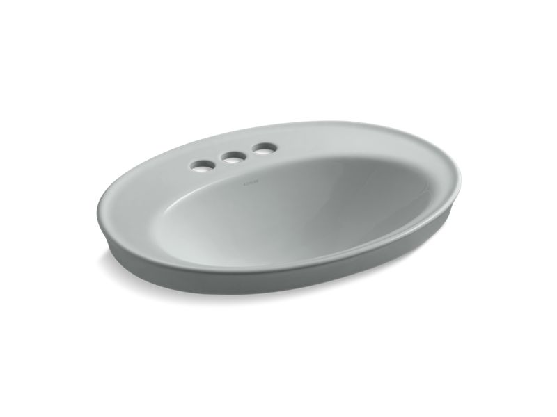 KOHLER K-2075-4-95 Serif Drop-in bathroom sink with 4" centerset faucet holes