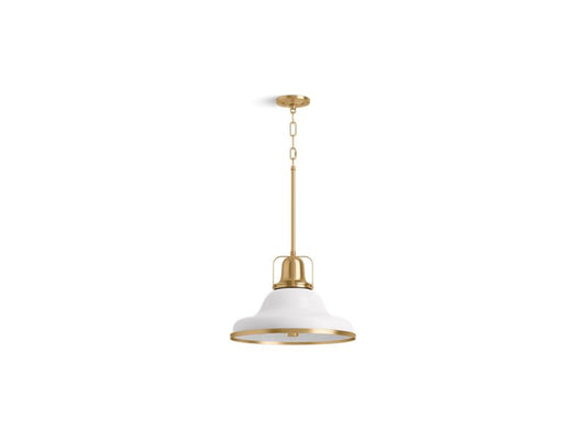 KOHLER K-32290-PE03-WGL White with Gold Trim Hauksbee Pendant