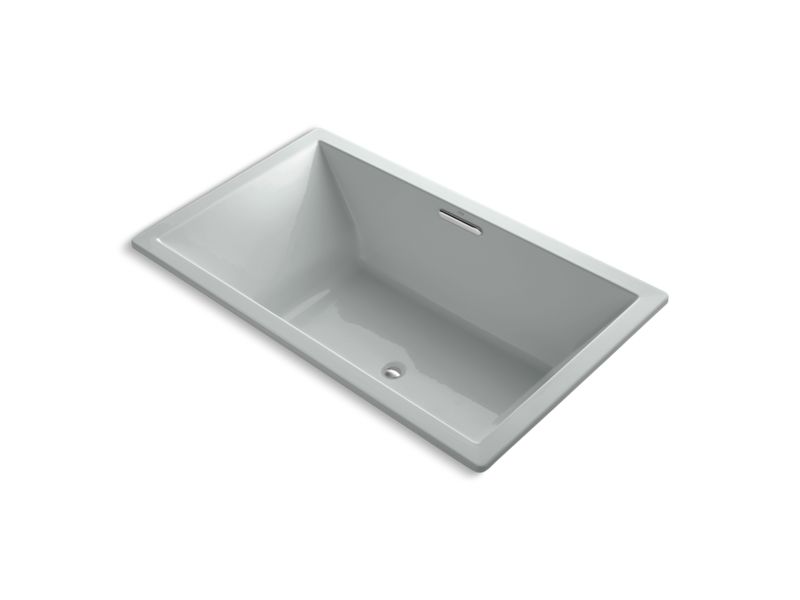 KOHLER K-1174-VBW-95 Ice Grey Underscore 72" x 42" drop-in VibrAcoustic bath with Bask heated surface and center drain