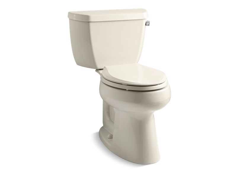 KOHLER K-5299-RA-47 Highline Classic Comfort Height Two-piece elongated 1.0 gpf chair height toilet with right-hand trip lever