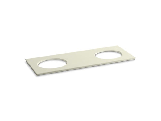 KOHLER K-5433-S35 Solid/Expressions 61" vanity-top with double Verticyl oval cutout