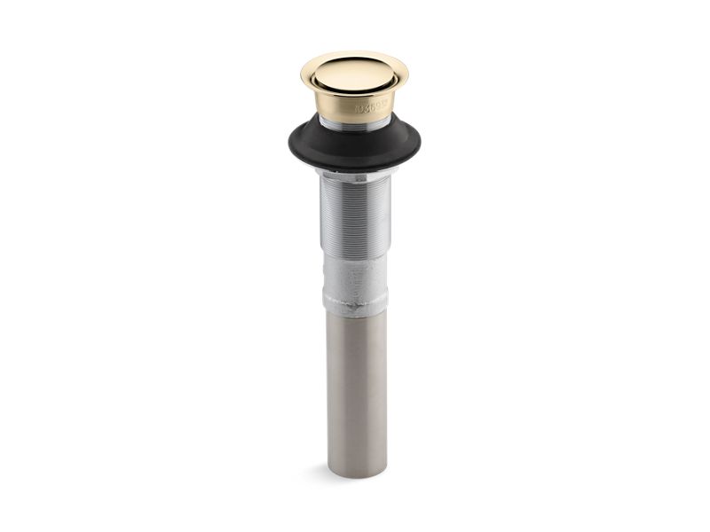 KOHLER K-7124-AF Vibrant French Gold Pop-up clicker drain without overflow