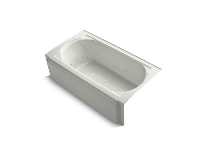 KOHLER K-724-GBN-NY Memoirs 60" x 33-3/4" alcove BubbleMassage air bath with Vibrant Brushed Nickel airjet color finish and right-hand drain