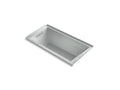KOHLER K-1167-LVB-95 Underscore 60" X 30" Alcove Vibracoustic Bath, Left Drain In Ice Grey