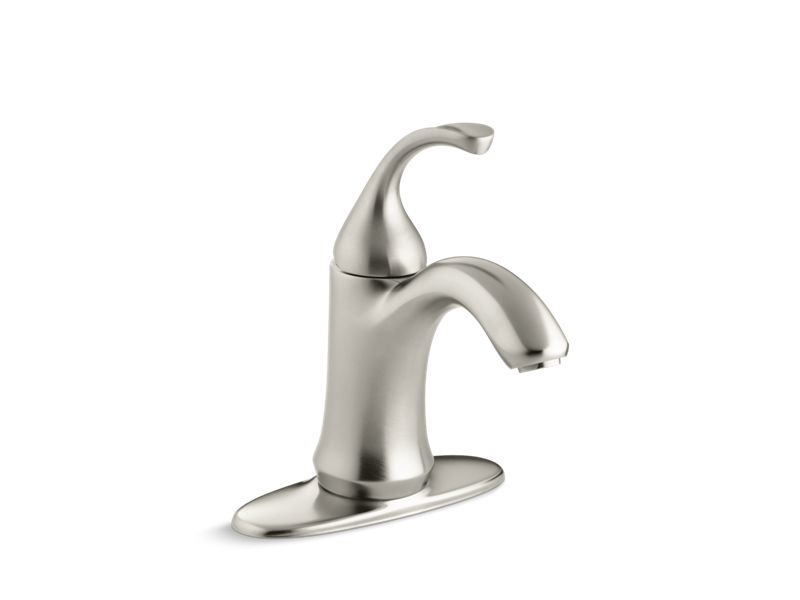 KOHLER K-10215-4-BN Vibrant Brushed Nickel Forte Single-handle bathroom sink faucet