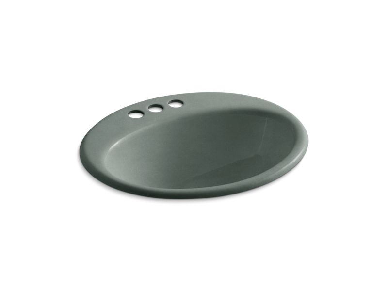KOHLER K-2905-4-FT Farmington Drop-in bathroom sink with 4" centerset faucet holes
