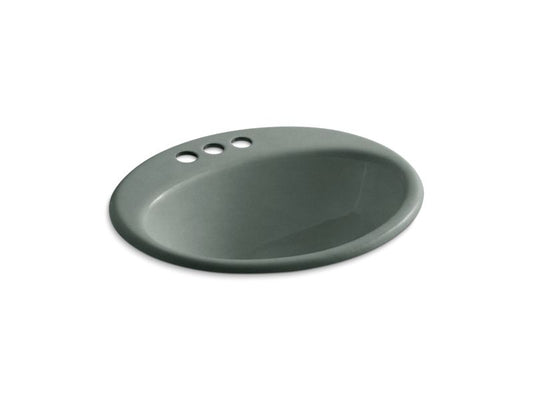 KOHLER K-2905-4-FT Farmington Drop-in bathroom sink with 4" centerset faucet holes
