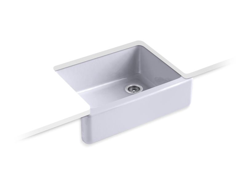 KOHLER K-6487-GRL Whitehaven 29-11/16" x 21-9/16" x 9-5/8" Undermount single-bowl farmhouse kitchen sink