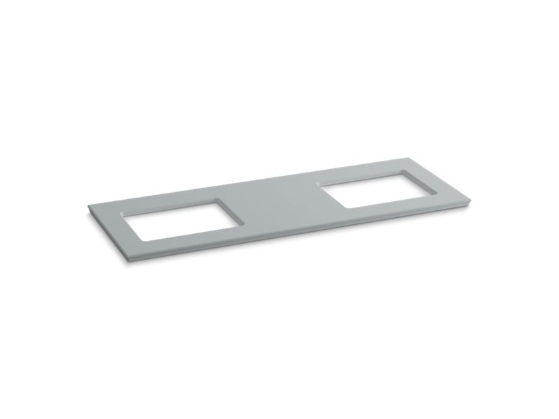 KOHLER K-5461-S36 Solid/Expressions 61" vanity-top with double Verticyl rectangular cutout