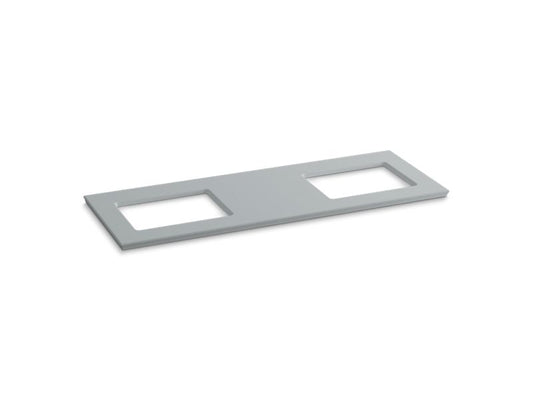 KOHLER K-5461-S36 Solid/Expressions 61" vanity-top with double Verticyl rectangular cutout