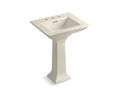 KOHLER Memoirs Stately K-2344-8-47 Almond Stately 24-1/2" rectangular pedestal bathroom sink