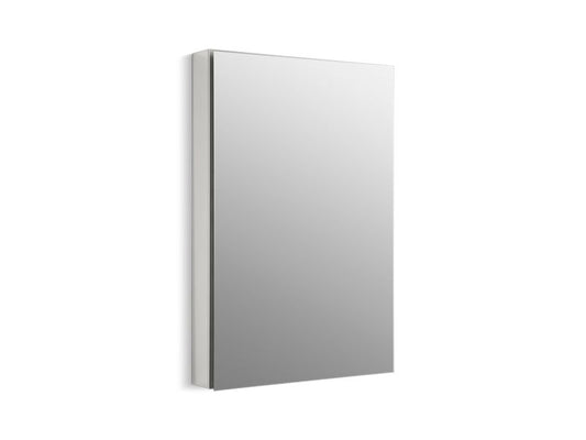 KOHLER K-2936-PG-SAA Satin Anodized Aluminum Catalan 24-1/8" W x 36-1/8" H aluminum single-door medicine cabinet with 107 degree hinge