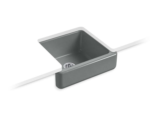 KOHLER K-5664-FT Whitehaven 23-1/2" x 21-9/16" x 9-5/8" Undermount single-bowl farmhouse sink