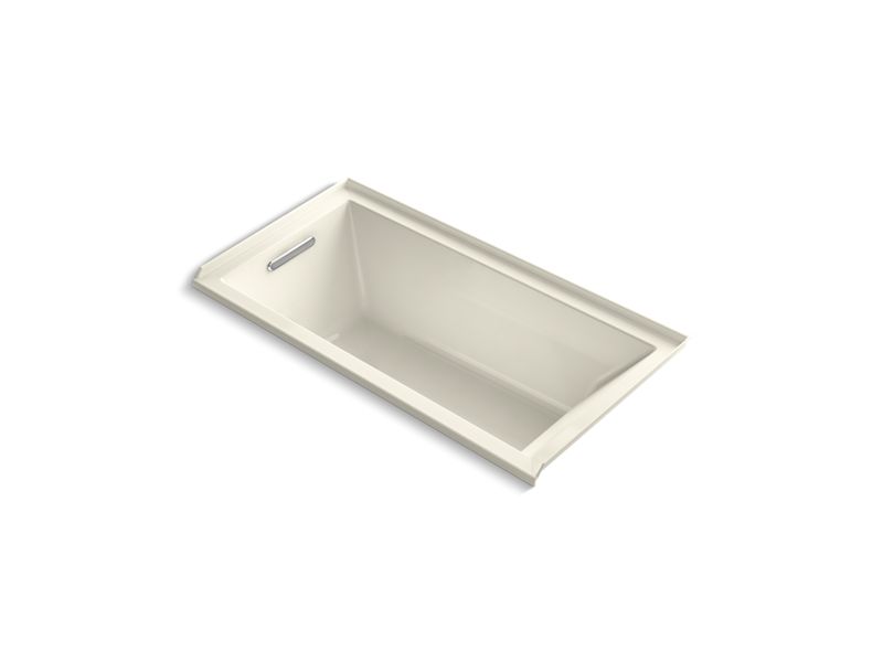 KOHLER K-1167-LVB-96 Underscore 60" X 30" Alcove Vibracoustic Bath, Left Drain In Biscuit