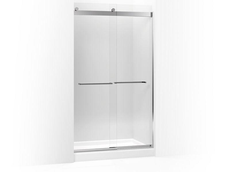KOHLER K-706017-L-SHP Levity Sliding shower door, 82" H x 44-5/8 - 47-5/8" W, with 3/8" thick Crystal Clear glass