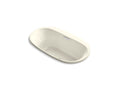 KOHLER K-5716-VBW-96 Underscore 65-1/2" X 35-3/4" Drop-In Vibracoustic Bath With Bask Heated Surface In Biscuit