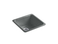 KOHLER K-6587-FT Iron/Tones 20-7/8" x 20-7/8" x 10" Top-mount/undermount single-bowl kitchen sink