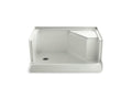 KOHLER K-9486-NY Memoirs 48" x 36" single threshold left-hand drain shower base with integral seat at right