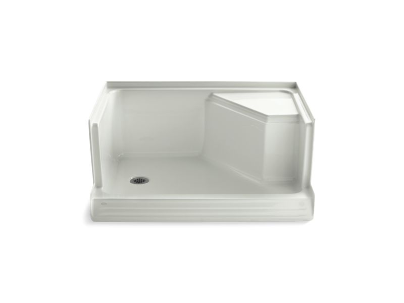 KOHLER K-9486-NY Memoirs 48" x 36" single threshold left-hand drain shower base with integral seat at right