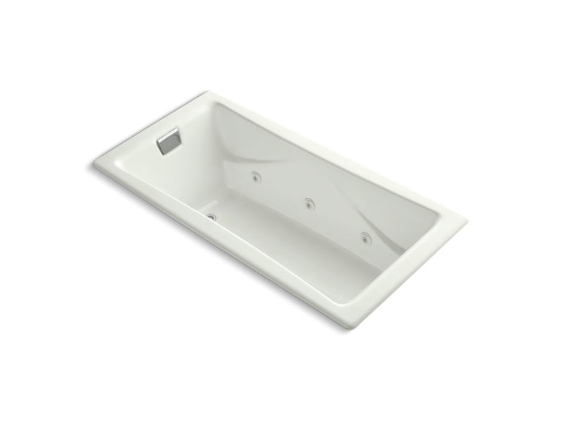 KOHLER K-865-JHD-NY Dune Tea-for-Two 71-3/4" x 36" drop-in/undermount whirlpool bath with end drain