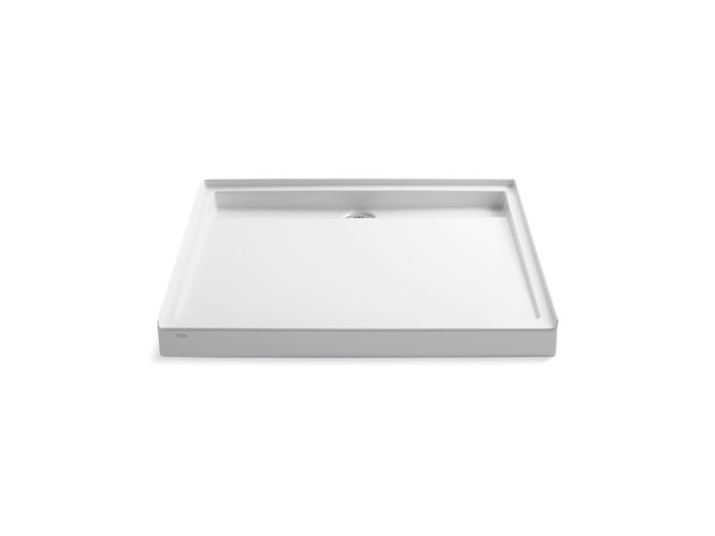 KOHLER K-9998-0 Groove 48" x 48" single threshold rear center drain shower base